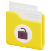 folder 3d render icon illustration png