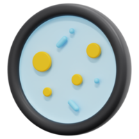 petri dish 3d render icon illustration png