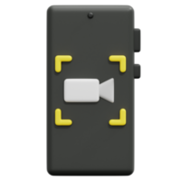 video recording 3d render icon illustration png