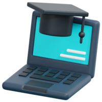 illustration d'icône de rendu 3d elearning png