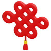 chinese knot 3d render icon illustration png