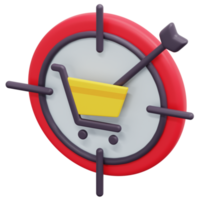 target 3d render icon illustration png