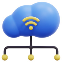 cloud computing 3d render icon illustration png