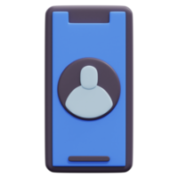 video call 3d render icon illustration png