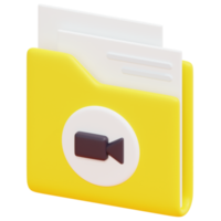 folder 3d render icon illustration png