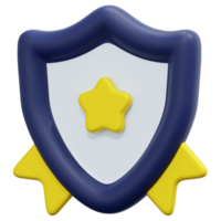 badge 3d render icon illustration png