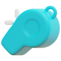 whistle 3d render icon illustration png