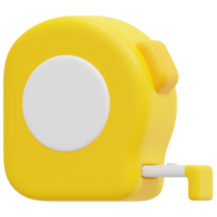 tape measure 3d render icon illustration png