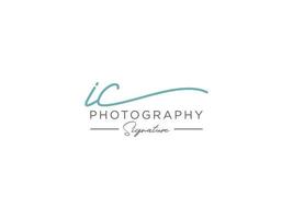 Letter IC Signature Logo Template Vector