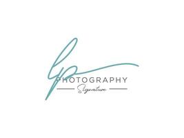 Letter LP Signature Logo Template Vector