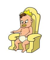 The King Of Baby Vector Clip Art Illustration