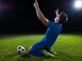 vista de jugador de futbol foto