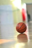 Basketball on ground photo