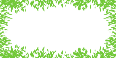 floral rectangle frame. leaves border frame png