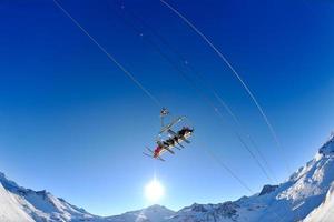 Ski lift view photo