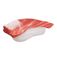 Representación 3d simplemente diseñe sushi sobre fondo transparente png