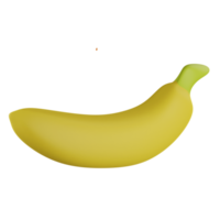 3D rendering banana on transparent background png