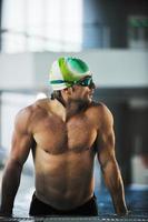 Swimmer in pool photo