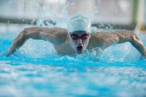 Swimmer in pool photo