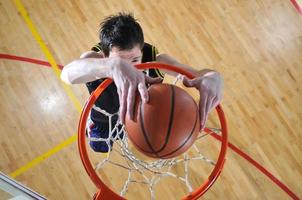 Playing basketball view photo