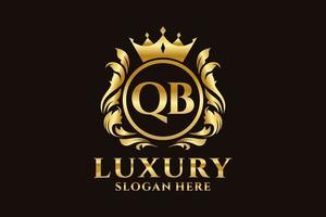 Initial QB Letter Royal Luxury Logo template in vector art for luxurious branding projects and other vector illustration.