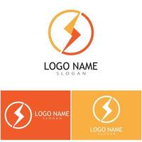 Power lightning logo vector design