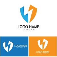 Power lightning logo vector design