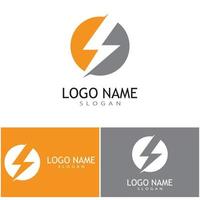 Power lightning logo vector design