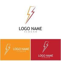 Power lightning logo vector design