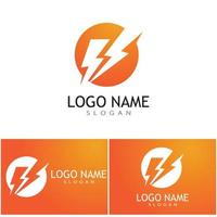 diseño de vector de logotipo de rayo de energía