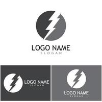 Power lightning logo vector design