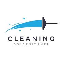 Cleaning Logo template design.Cleaning protection,house cleaner with washing spray and cleaning tools. vector