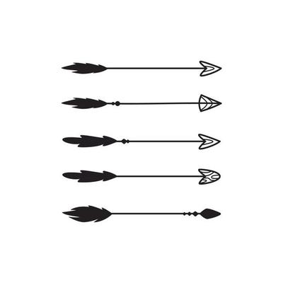 WebBlack boho rustic arrow set graphic illustration