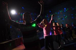 Kids neon disco party photo