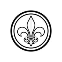 fleur de lis icon vector design template