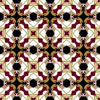 patrón transparente geométrico rojo con forma tribal. patrón diseñado en ikat, azteca, marroquí, tailandés, estilo árabe de lujo. ideal para prendas de tela, cerámica, papel pintado. ilustración vectorial vector