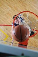 Playing basketball view photo