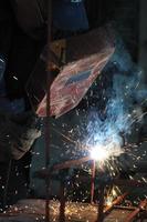 Welder working view photo