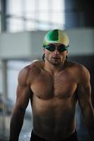 Swimmer in pool photo