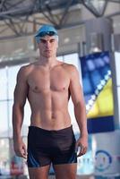 Male swimmer portrait photo