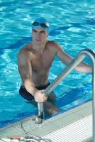 Male swimmer portrait photo