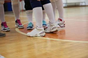 vista del juego de voleibol foto