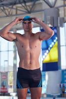 Male swimmer portrait photo