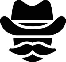 ilustración de vector de sombrero en un fondo. símbolos de calidad premium. iconos vectoriales para concepto y diseño gráfico.