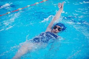 Swimmer in pool photo