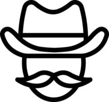 ilustración de vector de sombrero en un fondo. símbolos de calidad premium. iconos vectoriales para concepto y diseño gráfico.