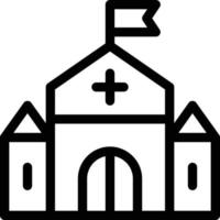 ilustración de vector de iglesia en un fondo. símbolos de calidad premium. iconos vectoriales para concepto y diseño gráfico.