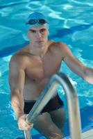 Male swimmer portrait photo