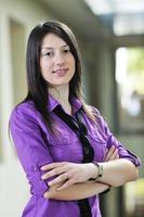 student girl portrait at university campus photo