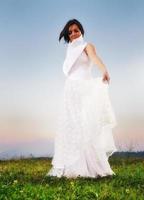 Outdoor bridal portrait photo